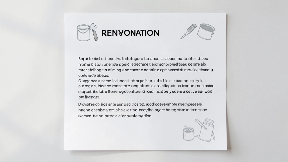 informacja o remoncie mieszkania wzór